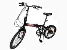 Велосипед складной MAXIT D030-RD 2024, рама 13", 7 скоростей, черный красный