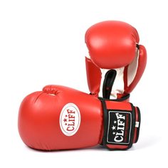 Перчатки боксёрские CLIFF DRAGON классика, FLEX, 6 унций, красно-белые
