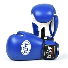 Перчатки боксёрские CLIFF DRAGON классика, FLEX, 12 унций, сине-белые