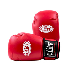 Перчатки боксёрские CLIFF CLUB, PVC, 10 унций, красно-белые