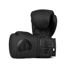 Перчатки боксёрские CLIFF BUFFALO, кожа, 16 унций, матовые, черные