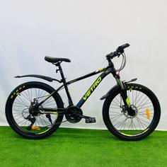 Велосипед горный VETRO V24 130-165 диаметр 24, 2024 год, рама 15 черный-зеленый