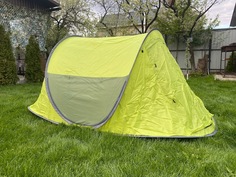 Палатка CoolWalk, 2-местная, Летняя 152x152x173см, 3кг желтая