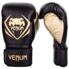 Перчатки боксерские Venum Contender Boxing Gloves - Black/Gold черный 14oz