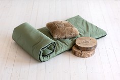 Спальный мешок shkura-dekor 210 на 80 из натуральной овчины золотой песок
