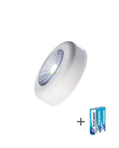 Фонарь-подсветка 1Вт COB LED 3xAAA (R03) корпус ABS-пластик бел. самокл. поверхность в ком Kosmos