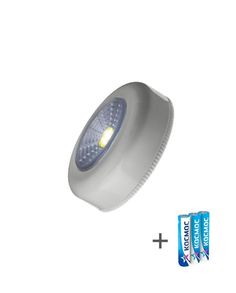 Фонарь-подсветка 1Вт COB LED 3xAAA (R03) корпус ABS-пластик сер. самокл. поверхность в ком Kosmos