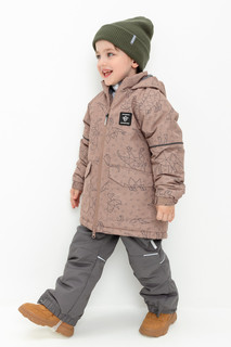Куртка детская CROCKID 1B LJKT 015.2, холодный какао, динозавры, размер 104