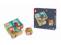 Кубики Janod Лесные животные: 9 элементов J02731