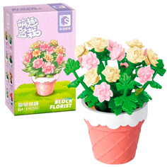 Конструктор Sembo Block 611058 Цветы в горшке: ваниль Block Florist 121 деталь