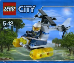 Конструктор Lego 30311 City Полицейский болотный вертолет деталей 51