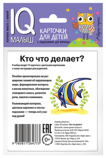 Набор обучающих карточек Айрис-пресс IQ малыш Кто что делает?