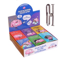Головоломка «Пораскинь мозгами», металл, микс (12 шт) No Brand