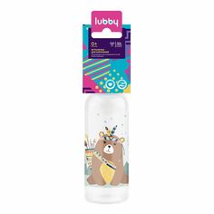 Бутылочка Lubby с рождения 250 мл голубая