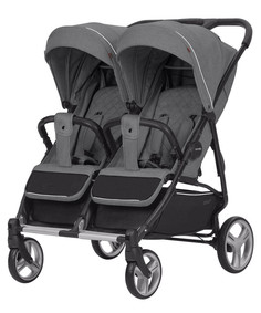 Прогулочная коляска для двойни CARRELLO Connect CRL-5502 темно-серый