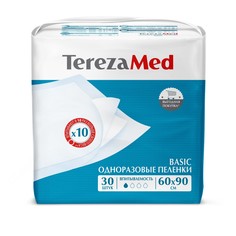 Пеленки одноразовые впитывающие TerezaMed Basic 60 x 90, 30 шт