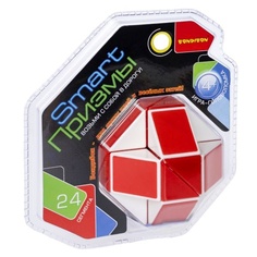 Игра-головоломка Bondibon Smart Призмы, 24 сегмента,красно-белая змейка, арт.YJ6