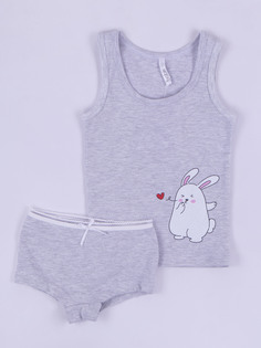 Комплект Batik (Майка и трусы) для девочки (019_НБО22) серый меланж р.128 Батик