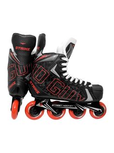 Ролики хоккейные Mad Guy Strike New 32-33 черный-красный