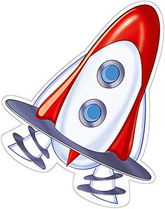 Плакат вырубной Сфера Ракета УФ-лак