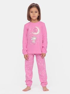 Пижама детская Cherubino CSKG 50087-27, розовый 80