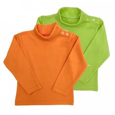 Водолазка детская Наша Мама 1256054, зеленый, оранжевый, 98