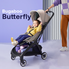 Прогулочная коляска Bugaboo Butterfly Black/Desert taupe - Desert taupe