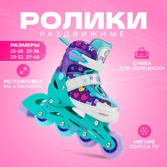 Раздвижные роликовые коньки детские Alpha Caprice Kitty Mint M