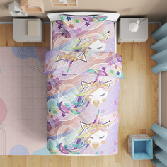Детское постельное белье Бамбино Текс Дизайн Цветные сны 1,5 спальное, перкаль Bambino