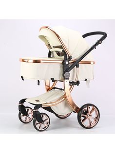 Коляска - трансформер 2в1 Luxmom 608 бежевая экокожа