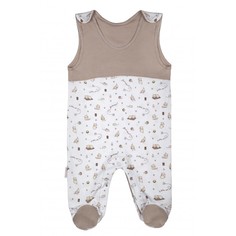 Ползунки Little me коричневый 74