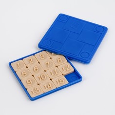 Головоломка "Пятнашки", логическая настольная игра, синие No Brand