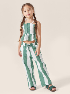 Брюки детские Happy Baby 88190, green stripe, 128