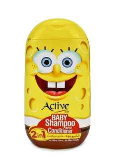 Детский шампунь и кондиционер 2в1 ACTIVE ИРАН Sponge Bob 280 мл