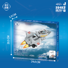 Конструктор 3Д из миниблоков RTOY Самолет с подставкой, 498 дет WL2048