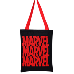 Сумка текстильная "MARVEL", 31*1*40,5см, отдел без молнии, без подклада , черная