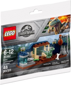 Конструктор Lego 30382 Jurassic World Детский манеж велоцираптора, 48 деталей