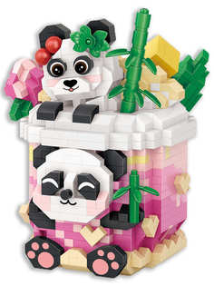 Конструктор LOZ Коктейль панды 950 деталей, 9286 Panda Cocktail Creative Series