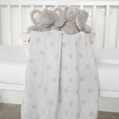 Покрывало Micro Velur Горох 100х118 см Серый Baby Nice (ОТК)