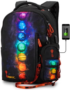 Рюкзак школьный GROOC мешок для обуви сумка-пенал 14-057 43х29х13 см ортопедическая спинка No Brand