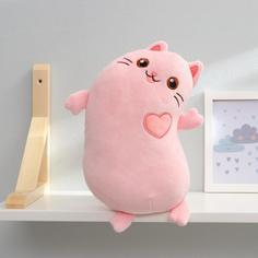 Мягкая игрушка «Котик с сердечком», цвета МИКС Pomposhki
