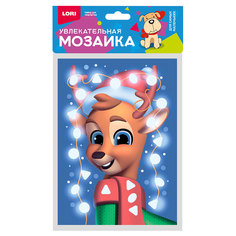 Набор для творчества Увлекательная мозаика (металлизированная) малый набор Оленёнок Км-040 Lori