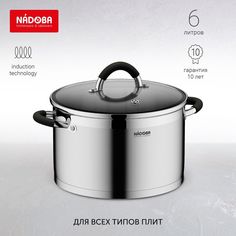 Кастрюля NADOBA 726411 6 л серебристый