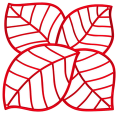 Штора - разделитель Koziol Leaf FD001ATE Красный