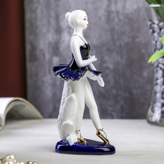 Сувенир "Балерина у станка" кобальт 16х7х8 см Sima-Land