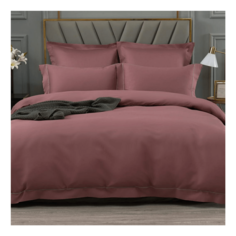 Комплект постельного белья Sofi de Marko Дайкири семейный дуэт мако-сатин пепел роза