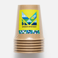 Стакан Green Mystery одноразовый, из крафт картона, 250 мл, 6 шт.