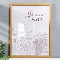 Фоторамка сосна с19 30х40 (золото) (пластиковый экран) No Brand