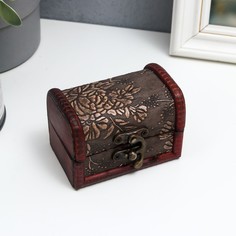 Шкатулка дерево сундучок Розарий 6,3х8,8х6,5 см No Brand