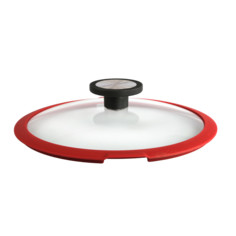 Ozen-GL20 Стеклянная крышка Ozen с красным силиконовым ободом 20 см Frybest